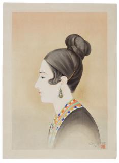 Obata Chiura - Before Singing, Madame Talia Savanieva