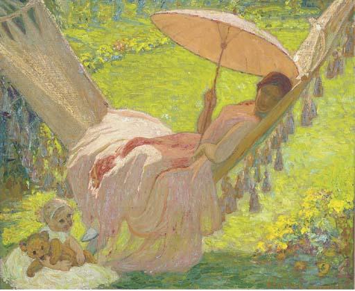 Octave-Denis-Victor Guillonnet - A siesta in the shade