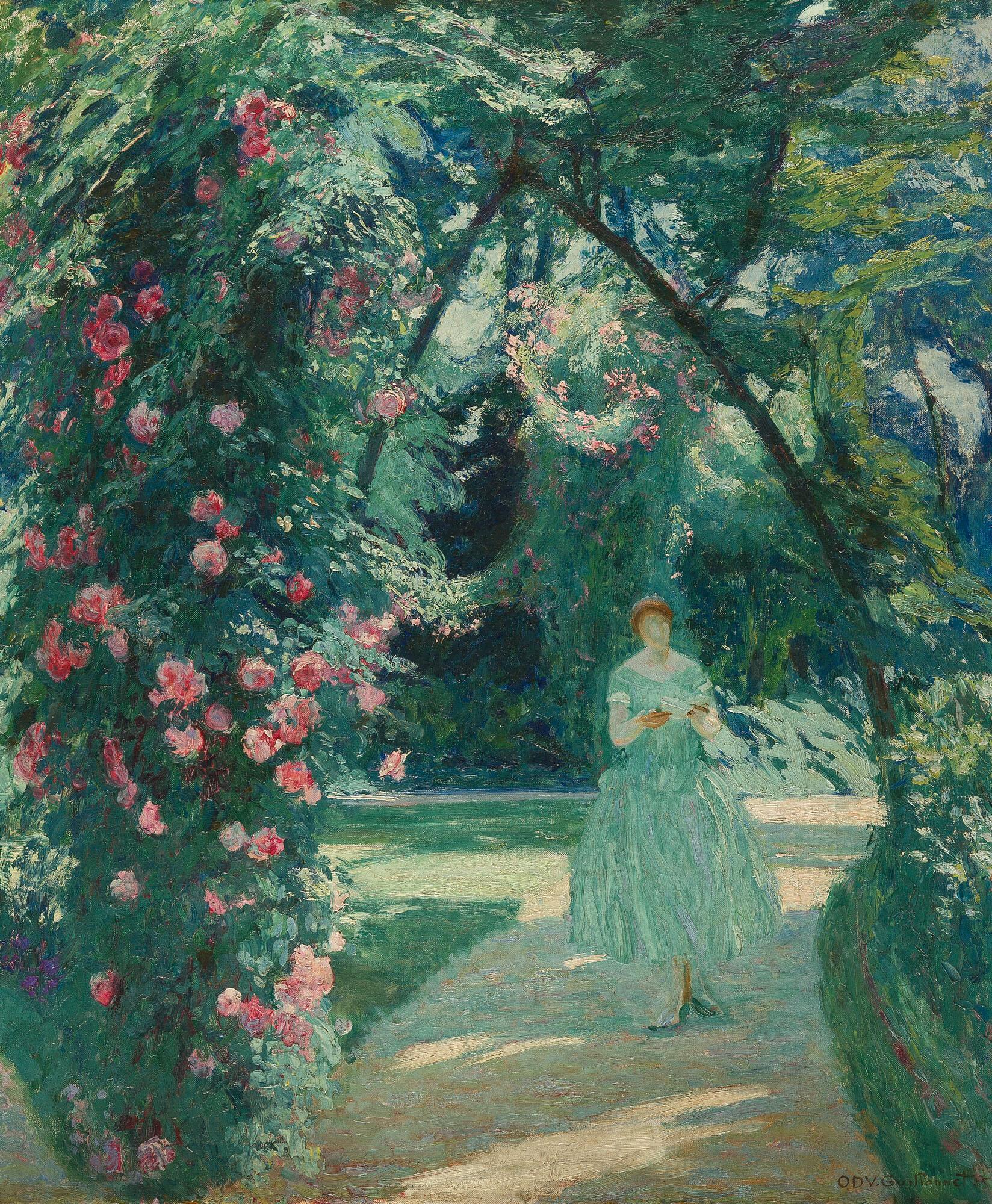 Octave Denis Victor Guillonnet - Im Garten.