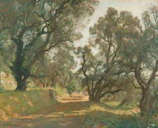 Octave Denis Victor Guillonnet - Im Olivenhain.