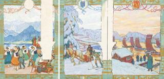 Octave-Denis-Victor Guillonnet - Six Compositions Illustrant Des Pays D\'Europe: Autriche; Bulgarie; Hongrie; Portugal; Roumanie; Et Suède Et Norvège