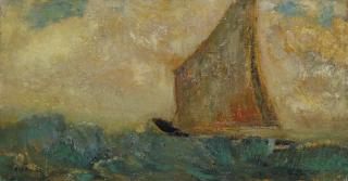 Odilon Redon - Bateau en haute mer