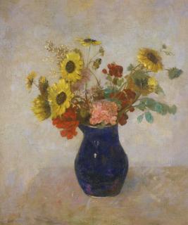 Odilon Redon - Bouquet Au Petit Vase Bleu
