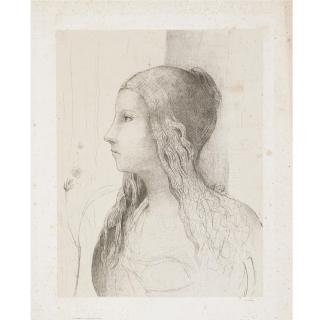 Odilon Redon - Brünnhilde (Crepuscule Des Dieux) (Mellerio 130)