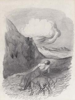 Odilon Redon - Centaure dans un paysage