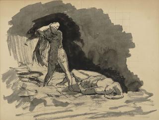 Odilon Redon - Ève plaignant la mort d\'Abel