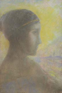 Odilon Redon - Femme de profil