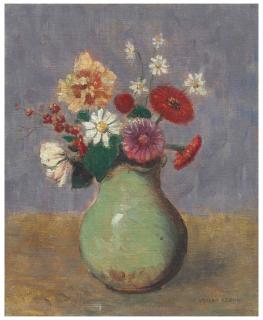 Odilon Redon - Fleurs dans un vase vert