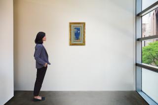 Odilon Redon - Fleurs sur fond bleu (fragment)