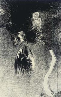 Odilon Redon - Frontispiece from, La Damnation de l\'Artiste (Mellerio 104)