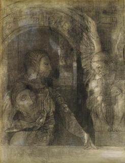 Odilon Redon - Le chevalier mystique (Le Sphinx)