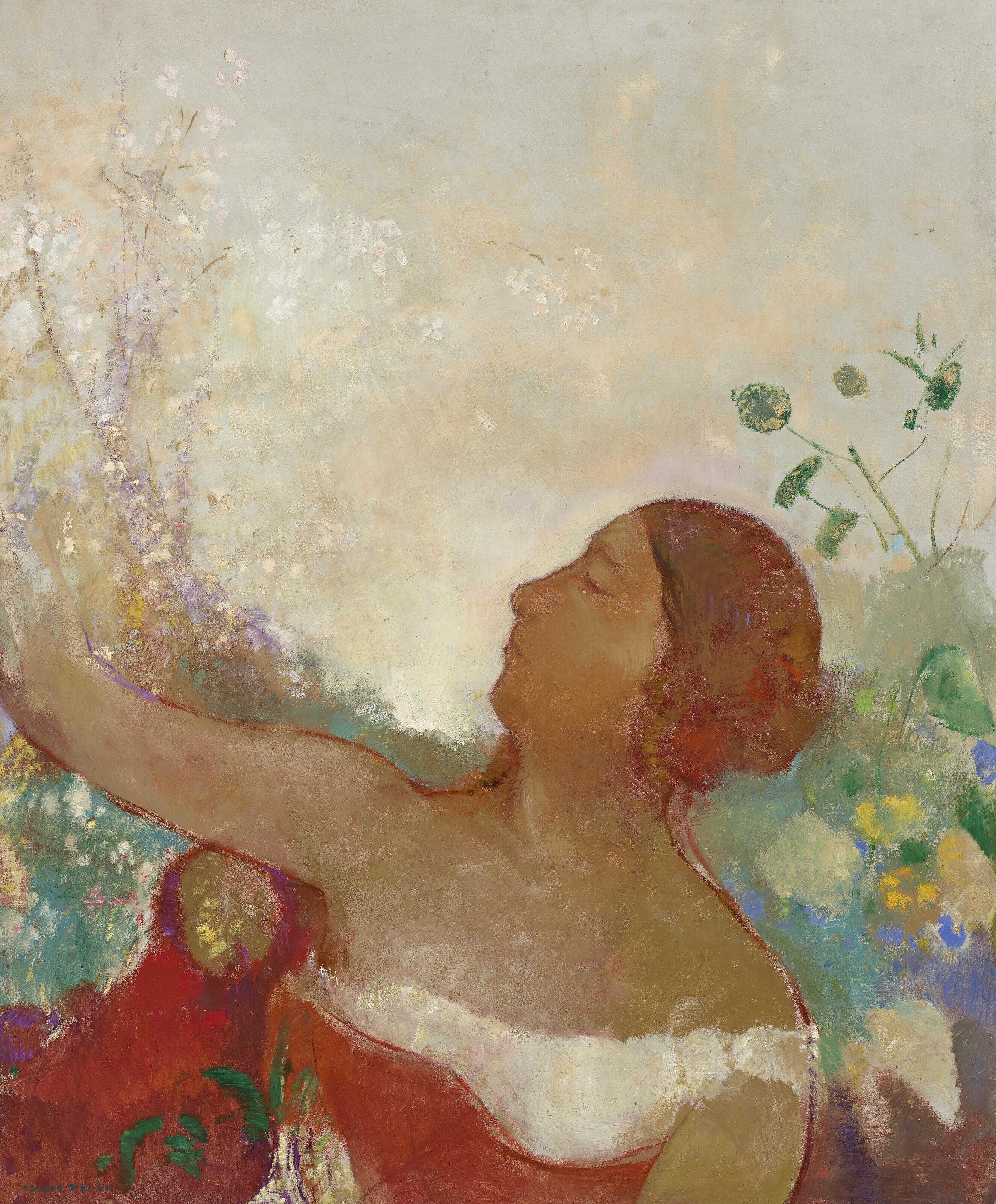 Odilon Redon - L\'enfant prédestinée, Ophélie