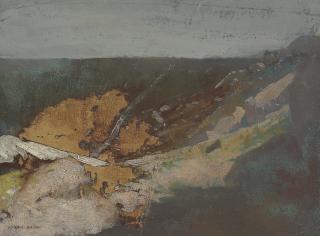 Odilon Redon - Paysage marin avec falaise