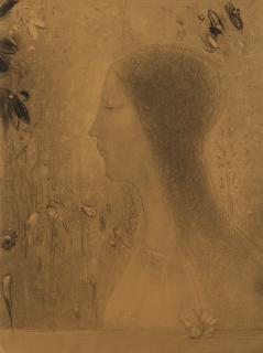 Odilon Redon - Profil de femme