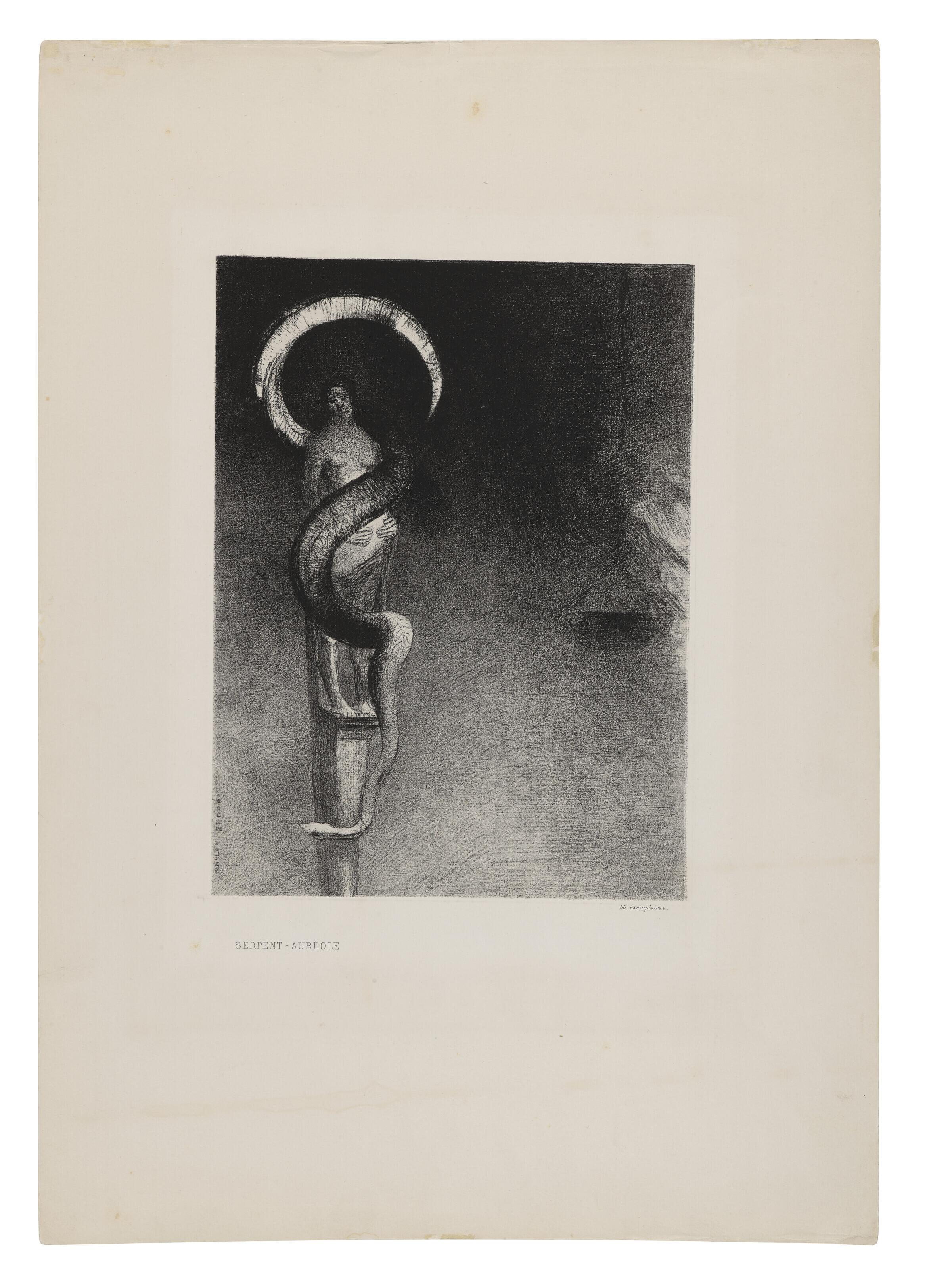 Odilon Redon - Serpent-Auréole