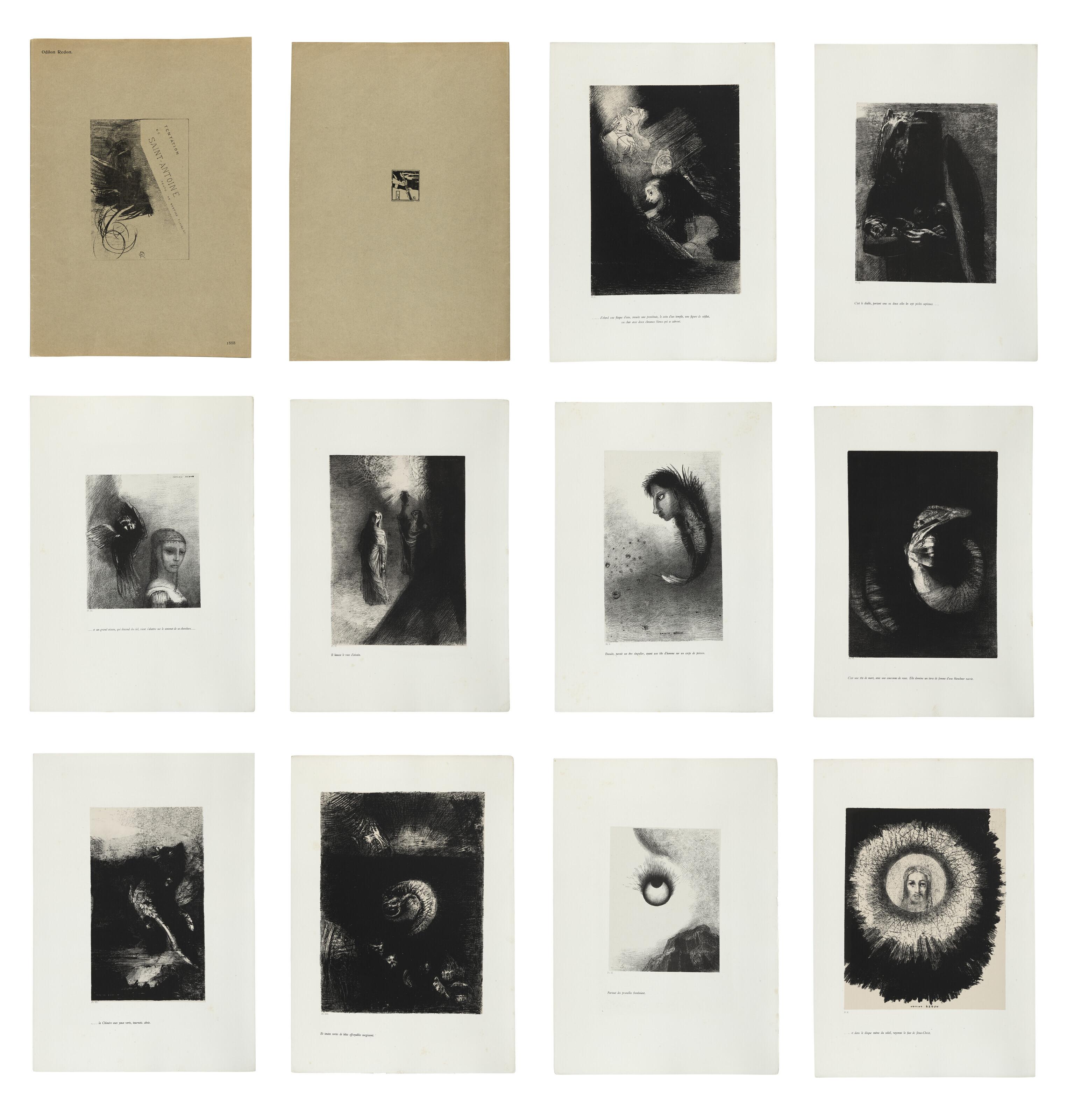 Odilon Redon - Tentation de Saint Antoine, première série