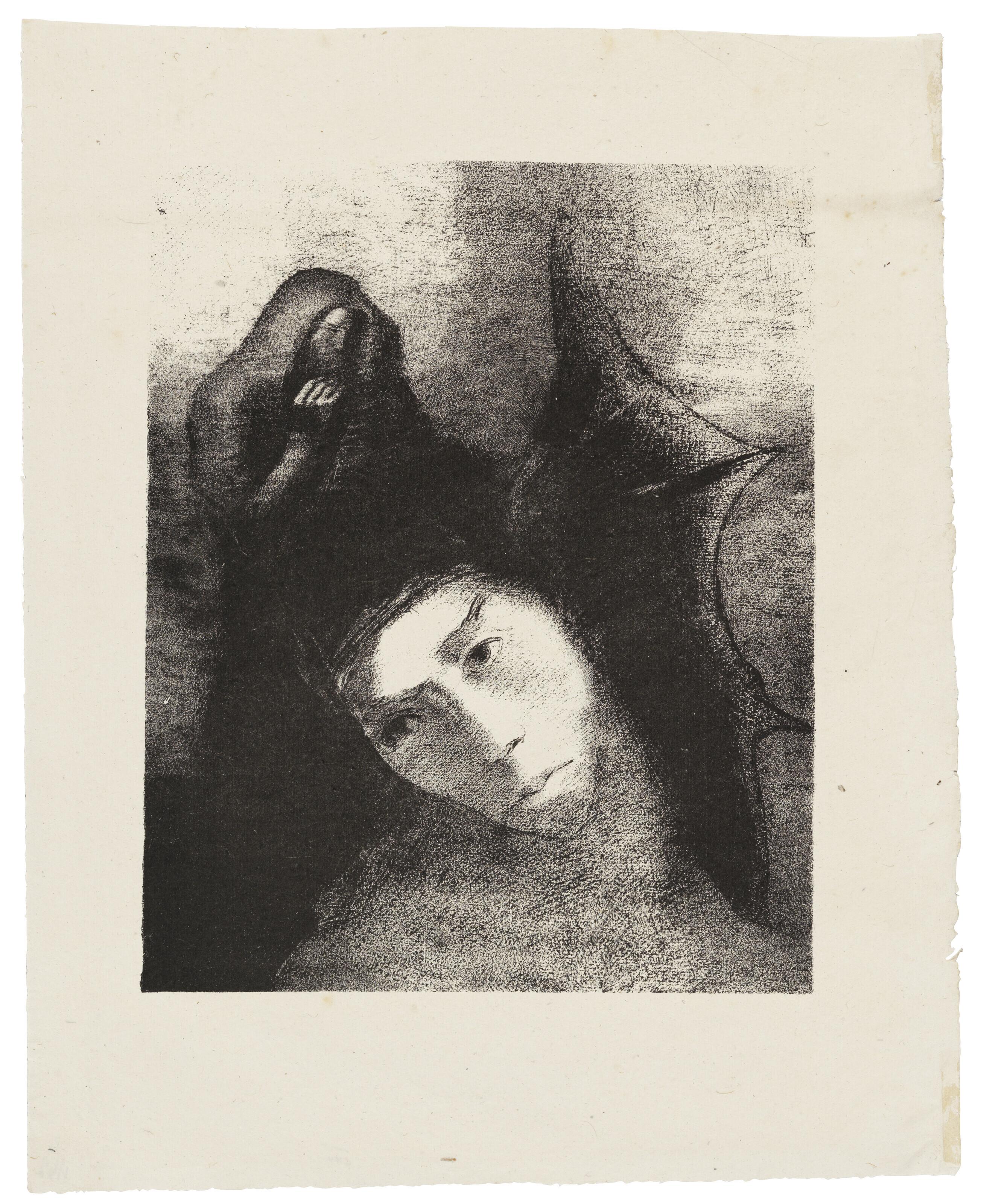 Odilon Redon - Two Plates from: La Tentation de Saint-Antoine (troisième série)