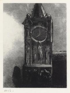 Odilon Redon - Une Cloche Battait dans la Tour..., from Le Jure (M. 77)