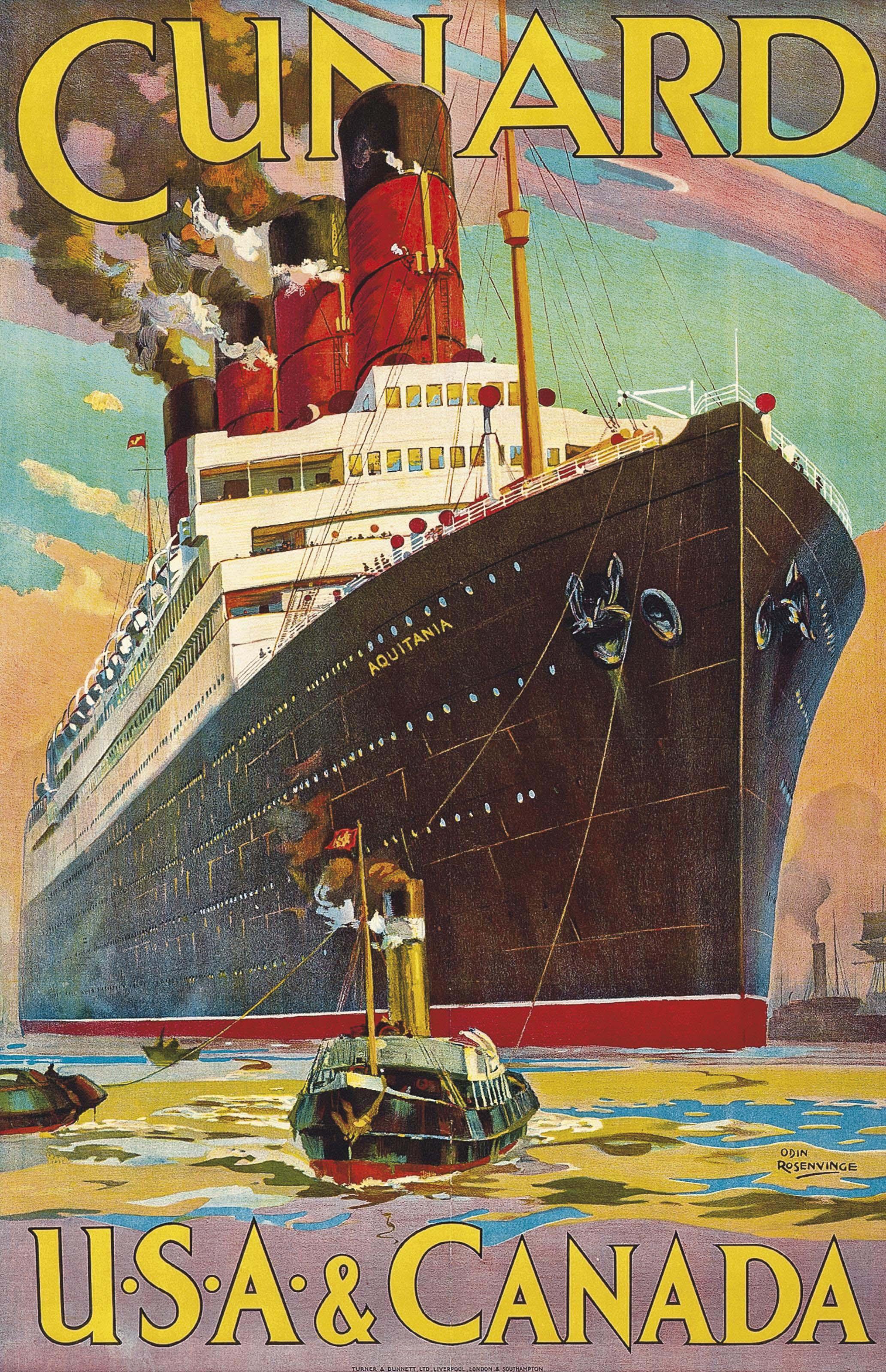 Odin Rosenvinge - Cunard Aquitania, U.S.A. & Canada
