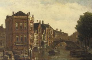 Oene Romkes de Jongh - The Oudezijds Voorburgwal, Amsterdam