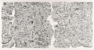 Öyvind Fahlström - Sketch for World Map, 1973