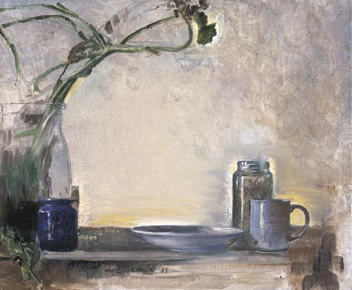 Ofer Lellouche - Still Life With Blue Vase