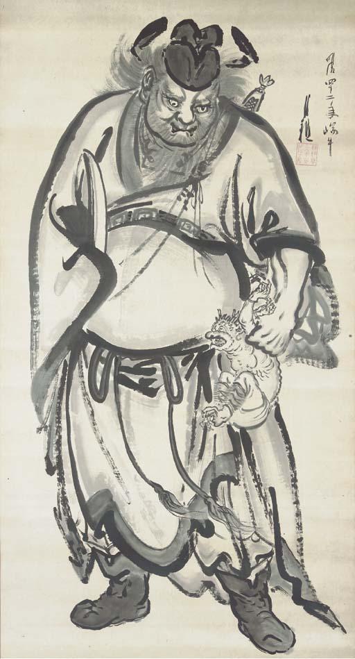 Ogata Gekko - Shoki And Oni, 1909