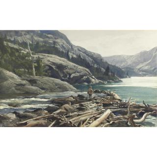 Ogden M. Pleissner - The Outlet, Ross Lake, Wyoming