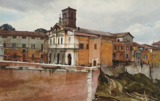 Ogden Minton Pleissner - Along the Tiber River