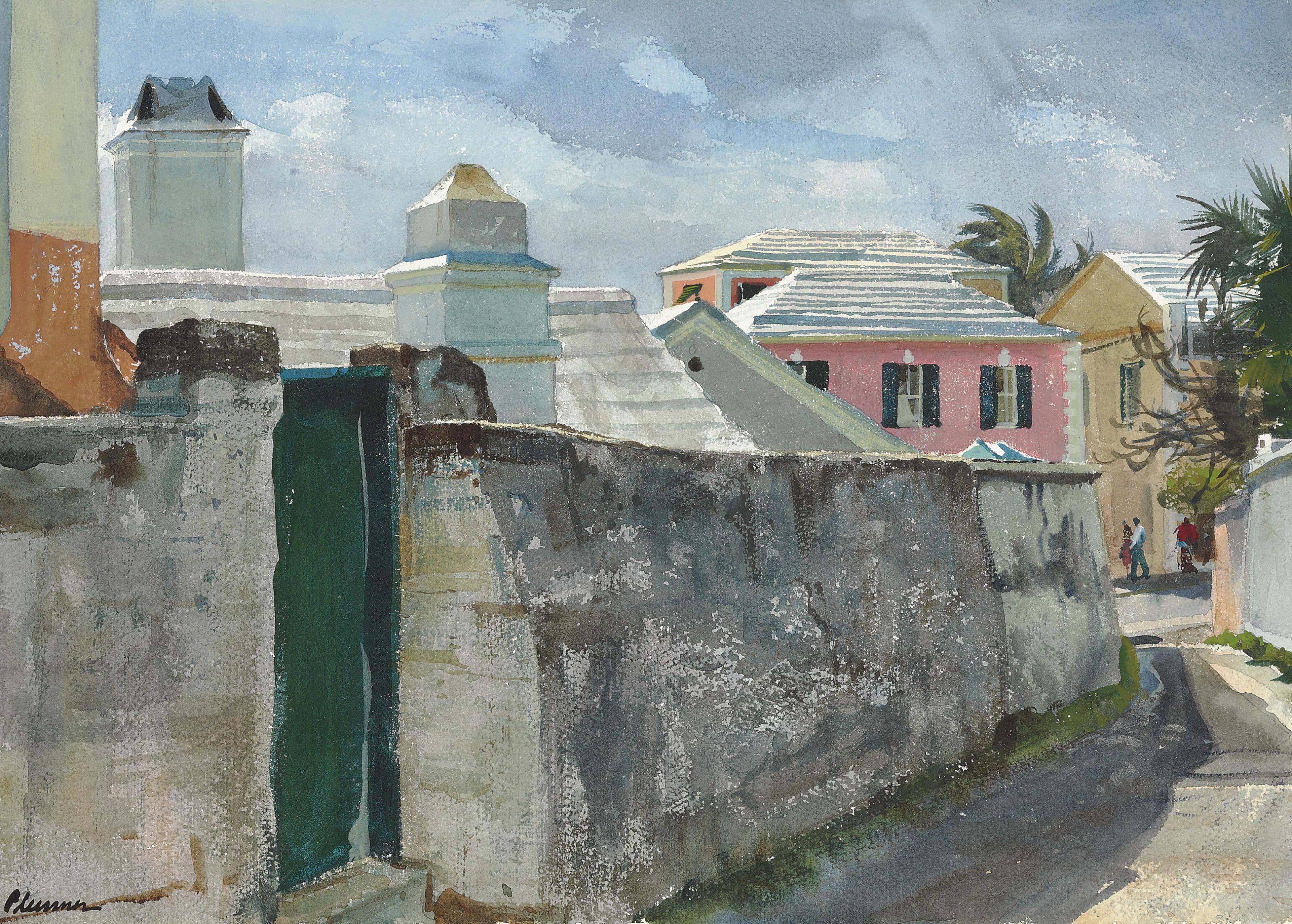 Ogden Minton Pleissner - Old Maid\'s Lane, Bermuda
