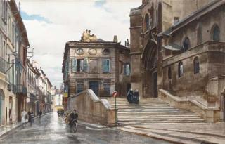 Ogden Minton Pleissner - The Narrow Street, Avignon