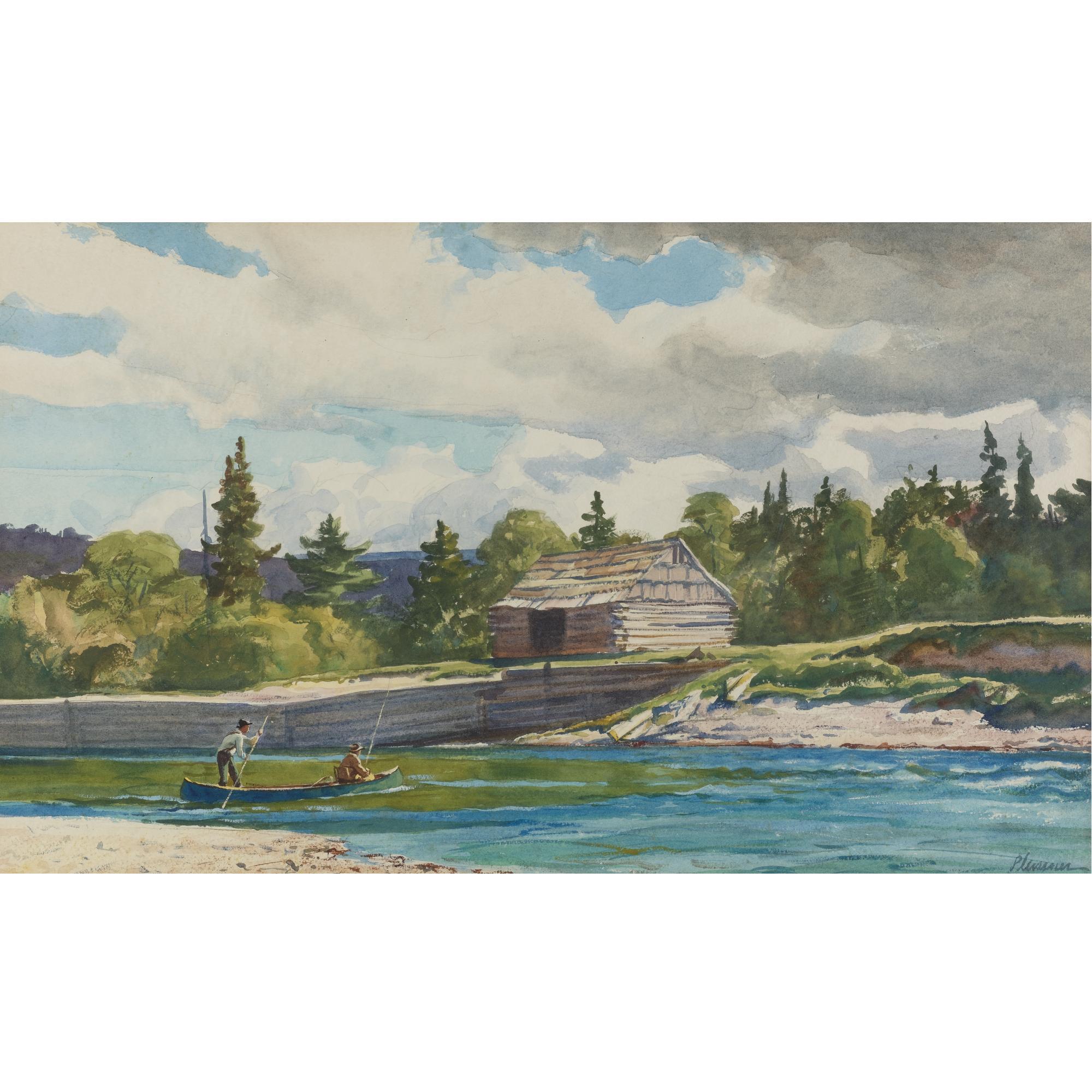 Ogden Pleissner - Barn Pool