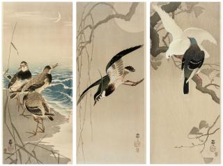 Ohara Koson - Three woodblock prints