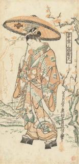 Okumura Masanobu - Hanakarakasa sanpukutsui hidari (Flower-design umbrellas, the left sheet of a triptych)