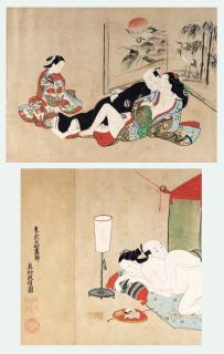 Okumura Masanobu - Twelve erotic scenes