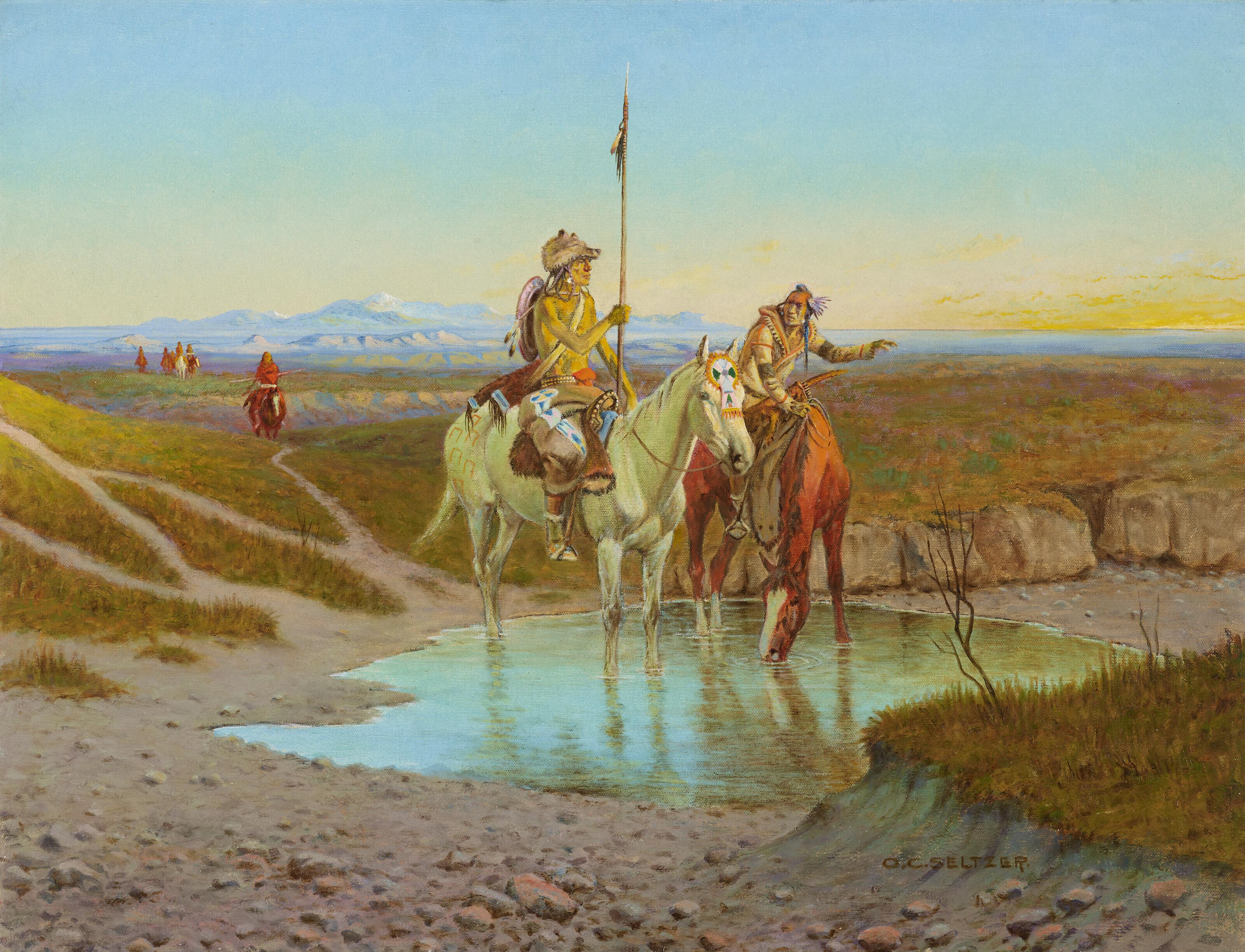 Olaf Carl Seltzer - Scouting Party, Great Falls, Montana