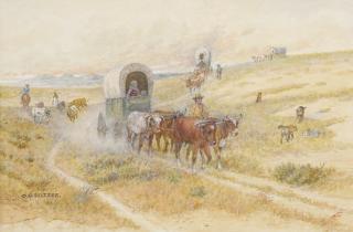 Olaf Carl Seltzer - Wagon Train Across The Prairie