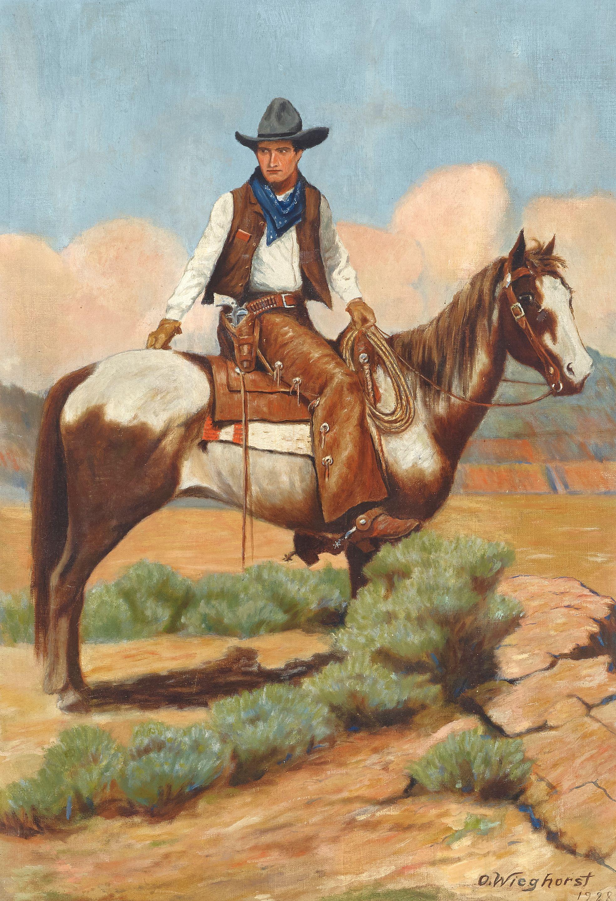 Olaf Carl Wieghorst - Cowboy on Pinto