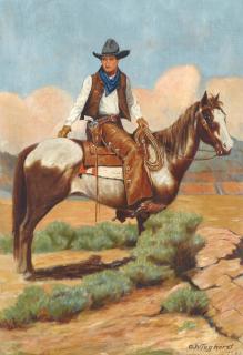 Olaf Carl Wieghorst - Cowboy on Pinto