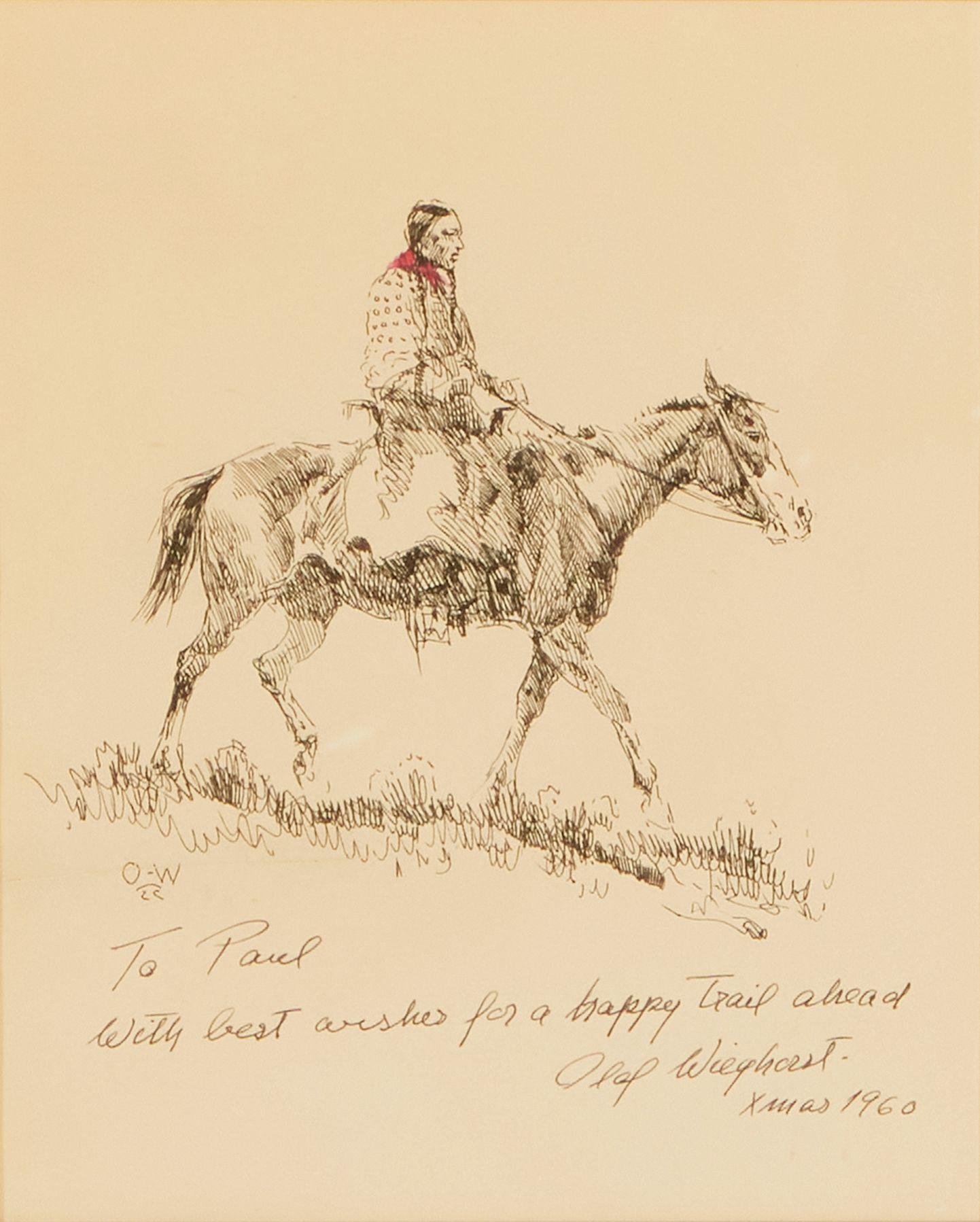 Olaf Carl Wieghorst - Indian on Horseback