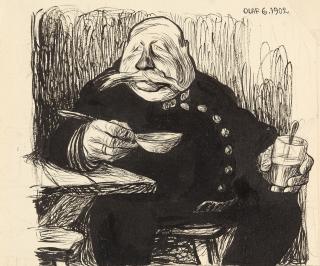 Olaf Gulbransson - Die Mahlzeit.