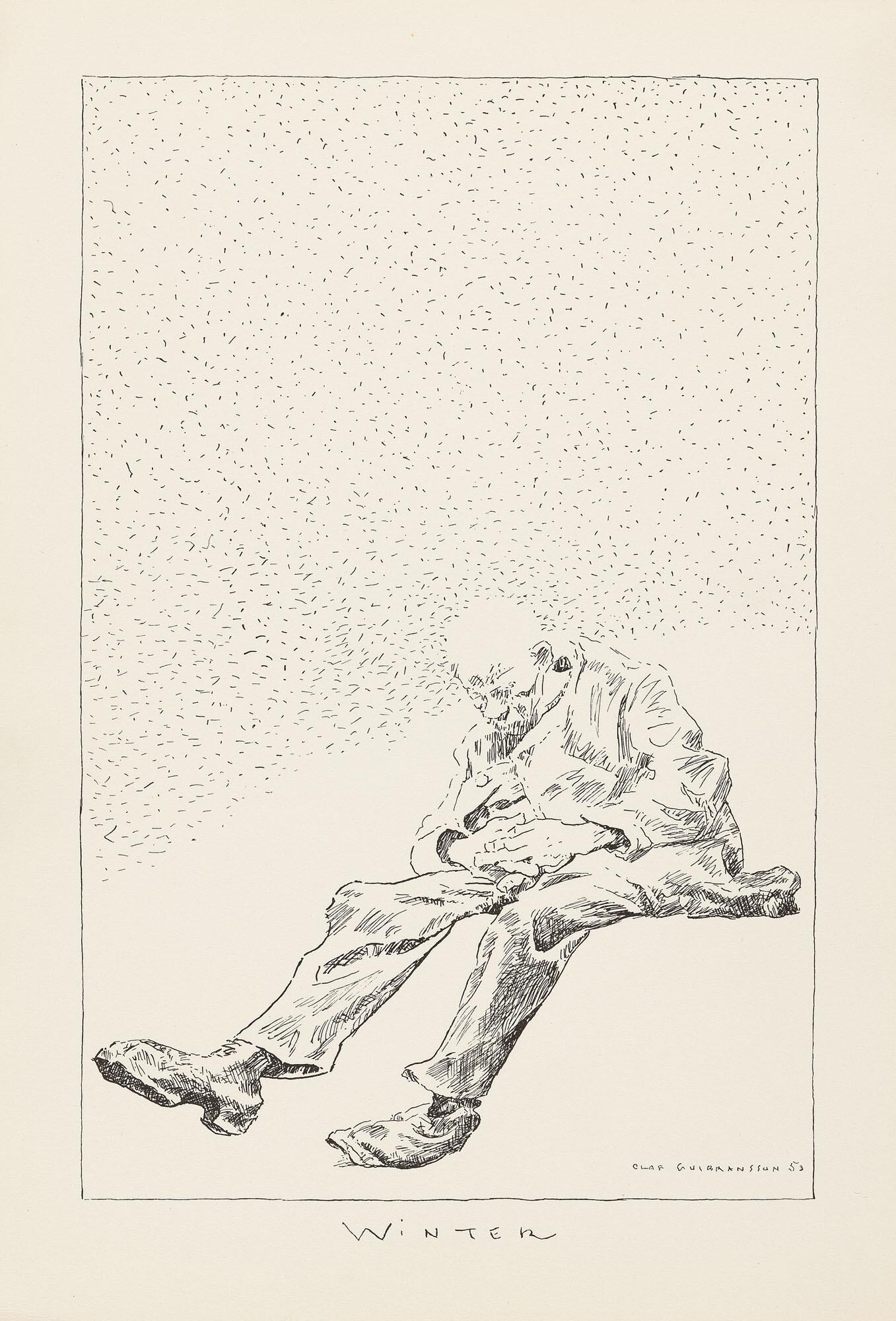 Olaf Gulbransson - Die vier Jahreszeiten: Winter.