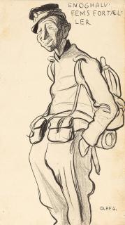 Olaf Gulbransson - „En og halvfems fortæller“ (91-Jähriger Erzähler).