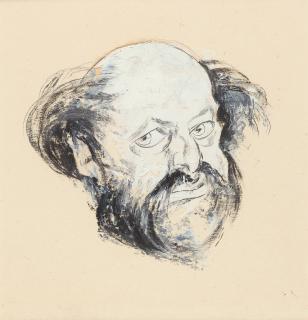 Olaf Gulbransson - Kopf eines bärtigen Mannes