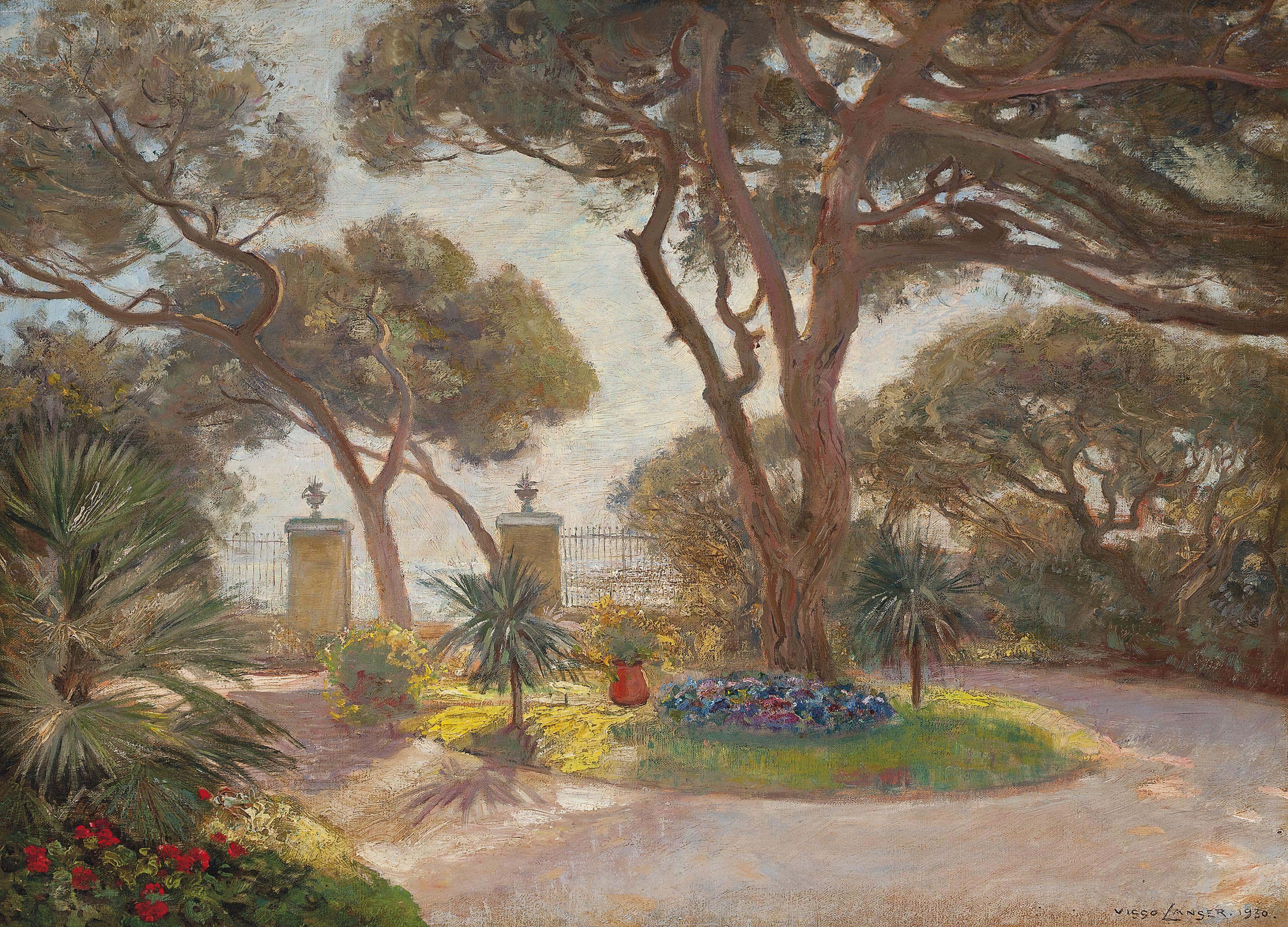 Olaf Viggo Peter Langer - A Garden By The Sea, Menton