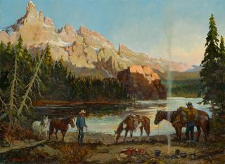 Olaf Wieghorst - Breaking Camp