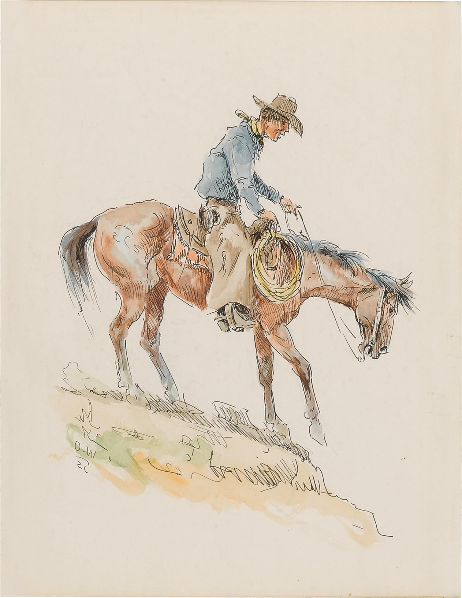 Olaf Wieghorst - Descending Cowboy