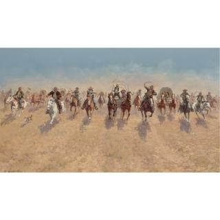 Olaf Wieghorst - Opening Of The Cherokee Strip