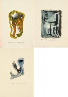 Olav Christopher Jenssen - Konvolut von 3 Papierabeiten.