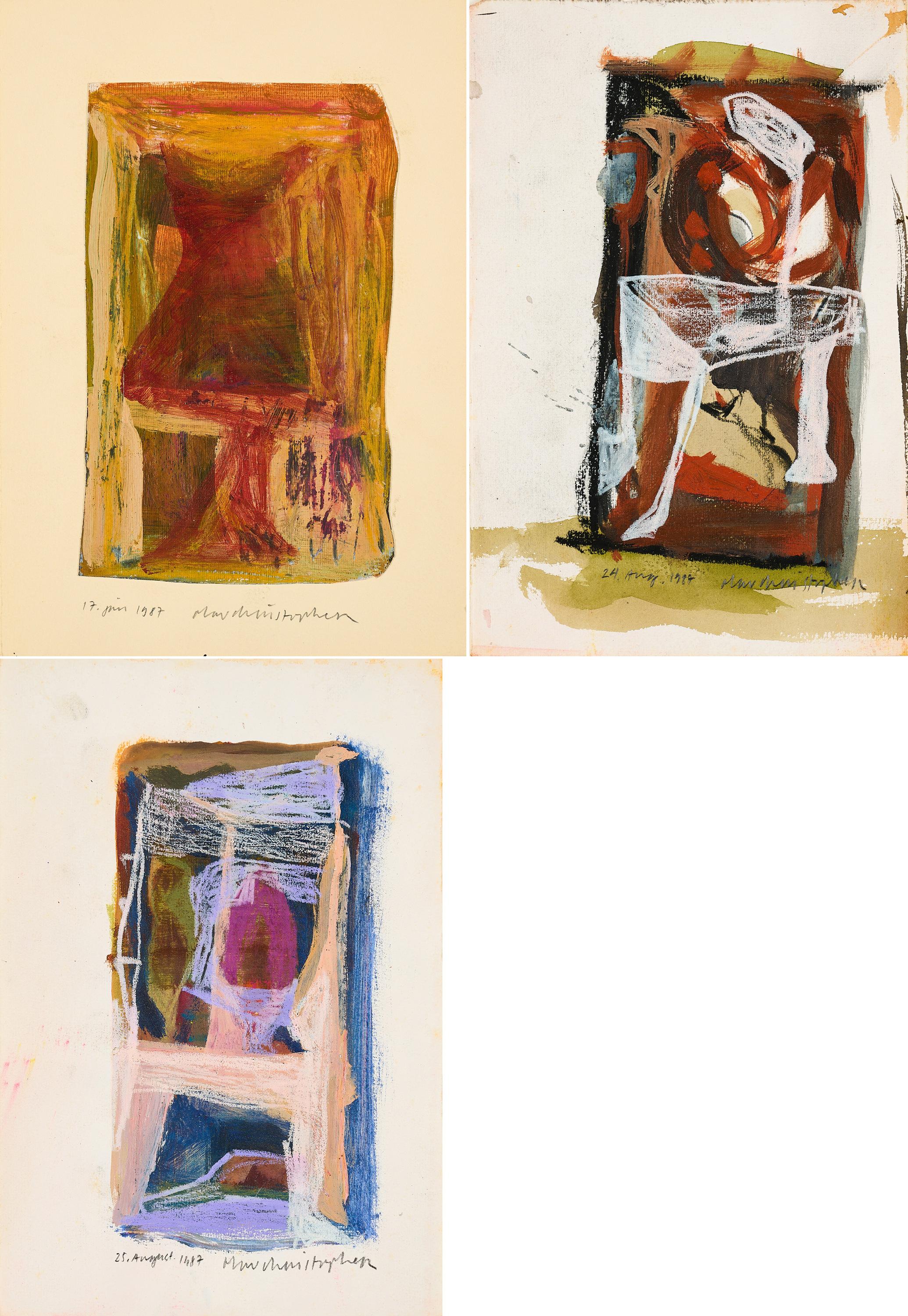 Olav Christopher Jenssen - Konvolut von 3 Papierarbeiten.